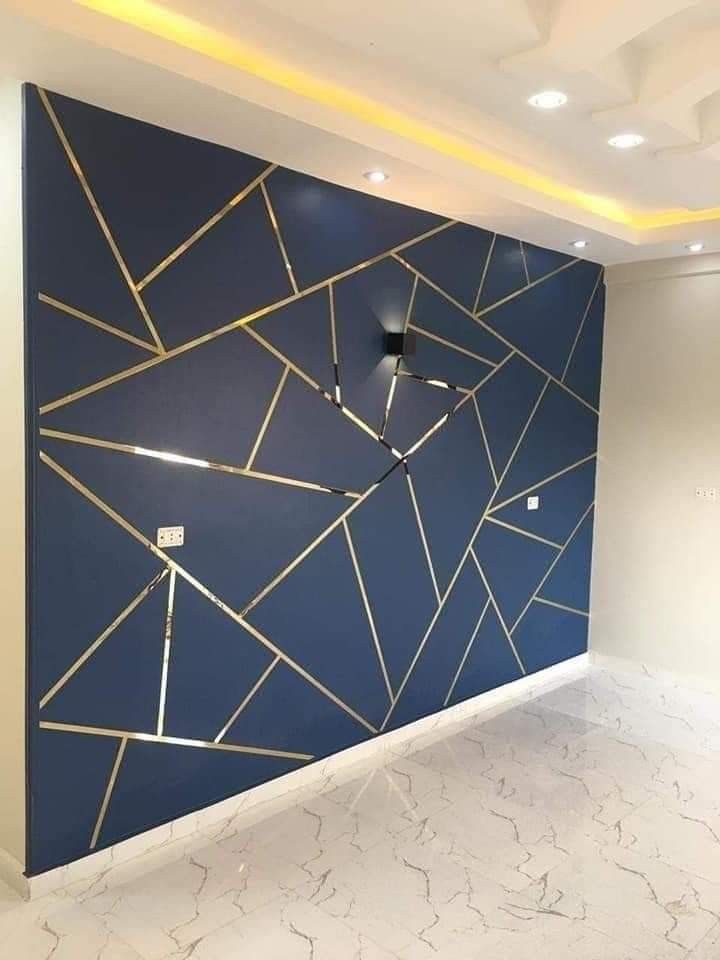 Golden Acrylic Strip Wall