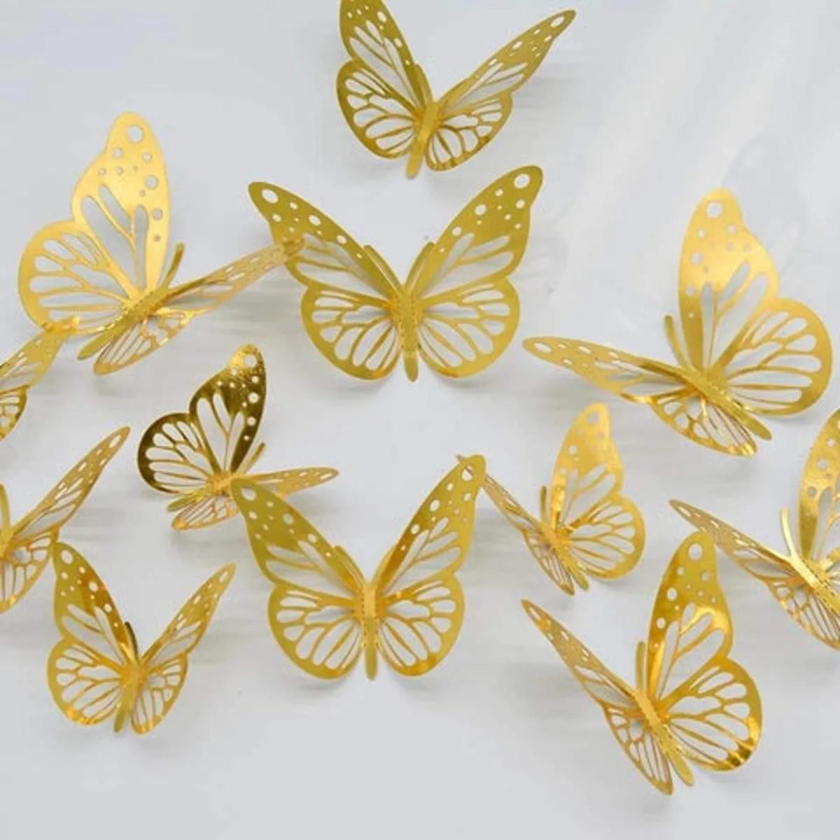 3D Butterfly Golden Wall