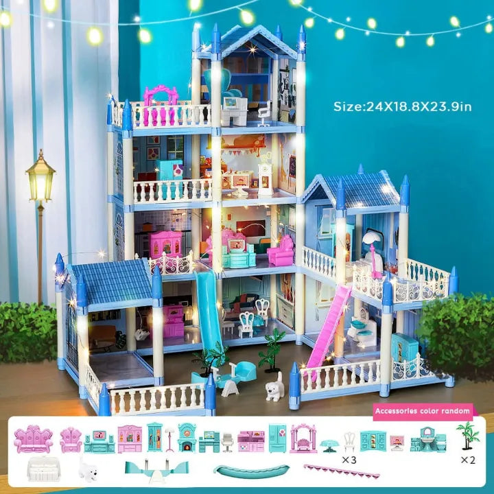 Pink or blue color Doll House