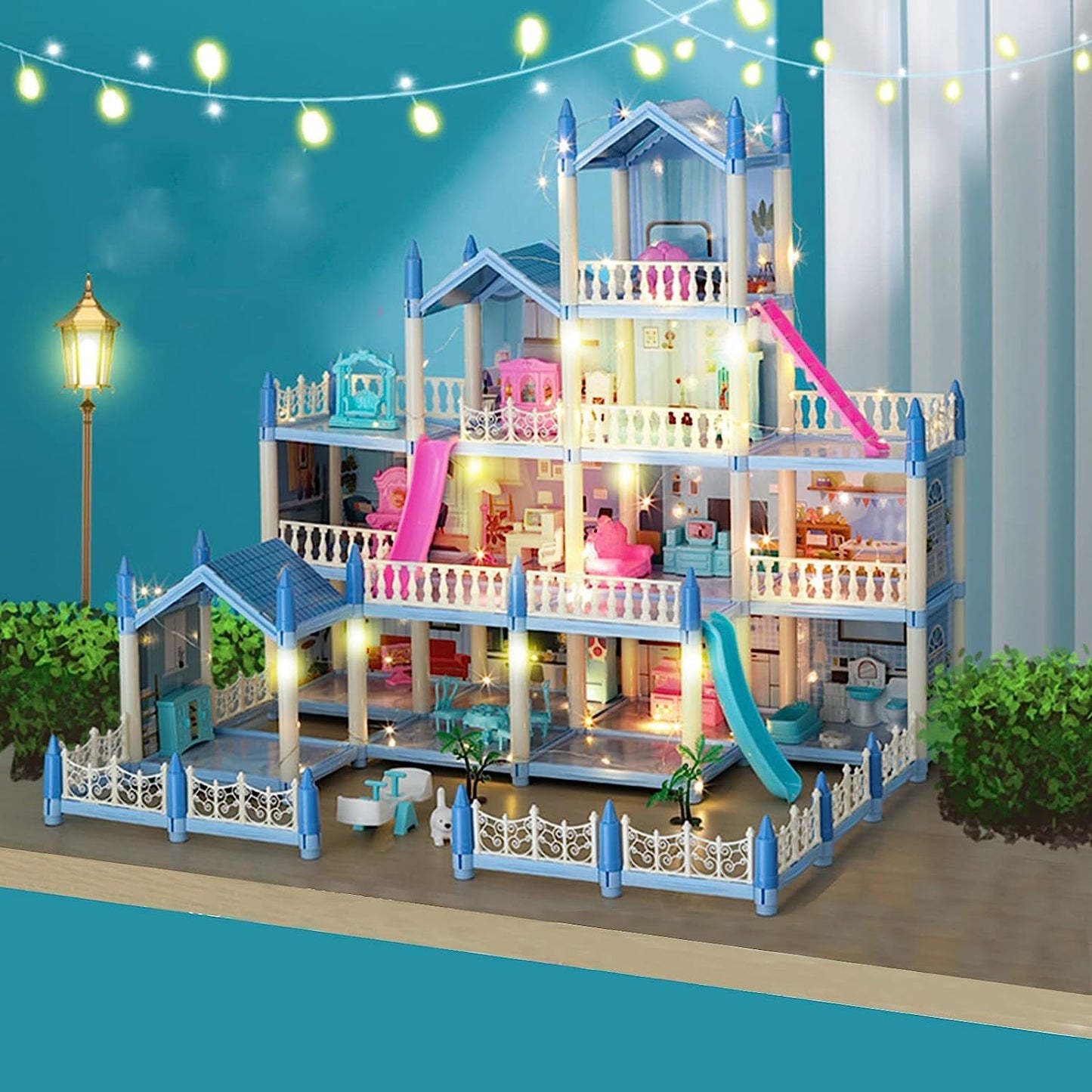 Pink or blue color Doll House