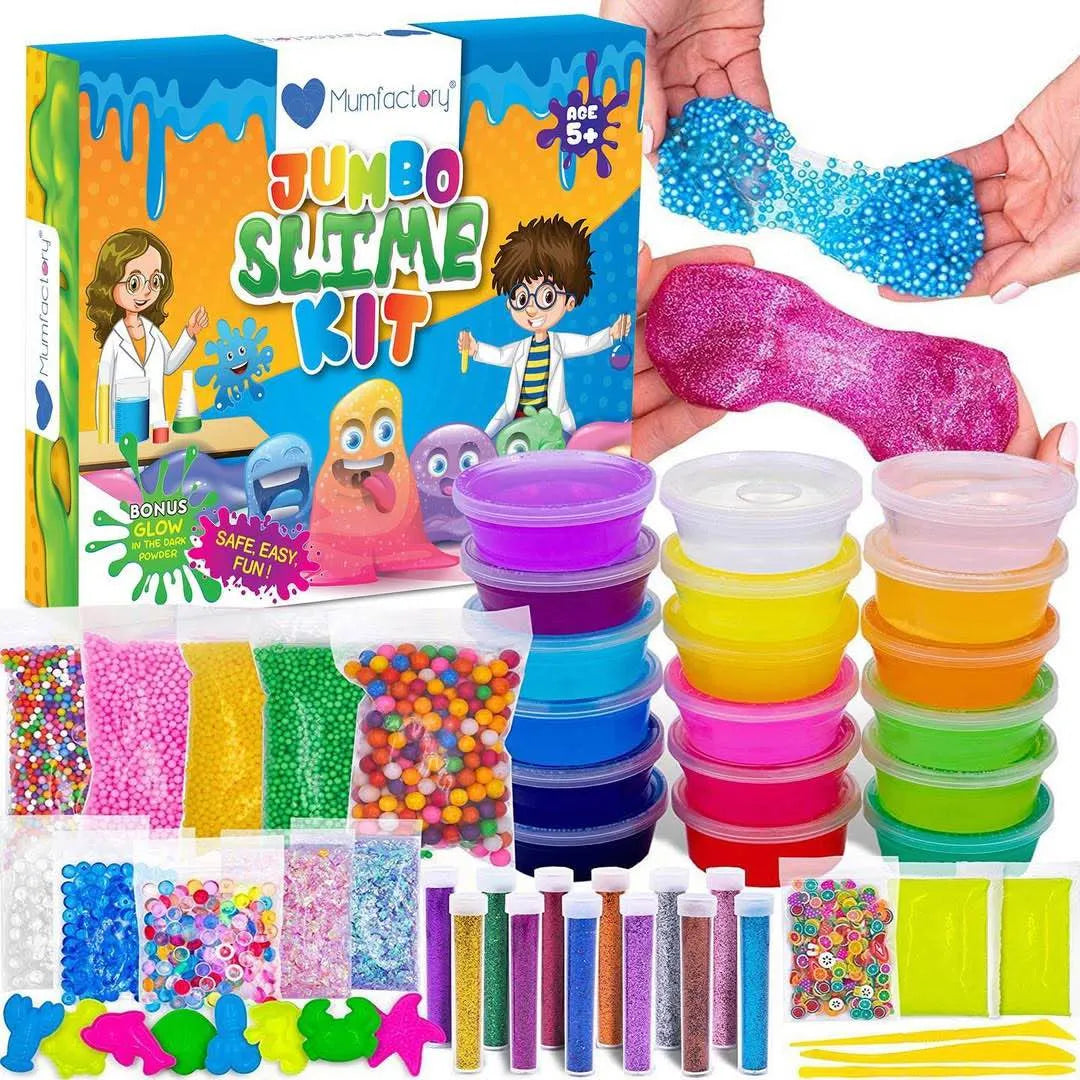Pack of 12 slime and 6 glitter bottle