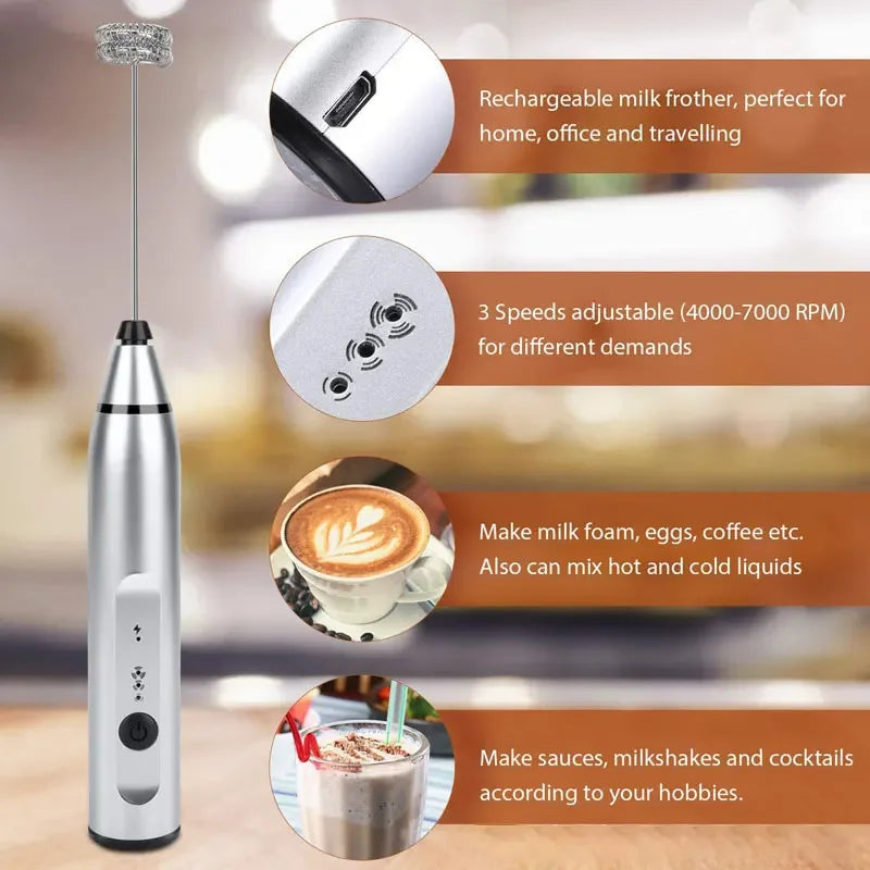 Portable Electric Milk Frothers Handheld Blender