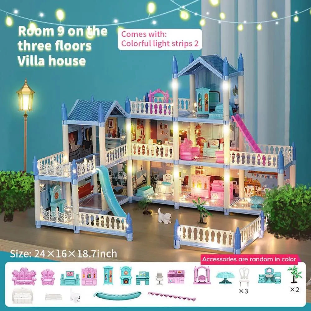 Pink or blue color Doll House
