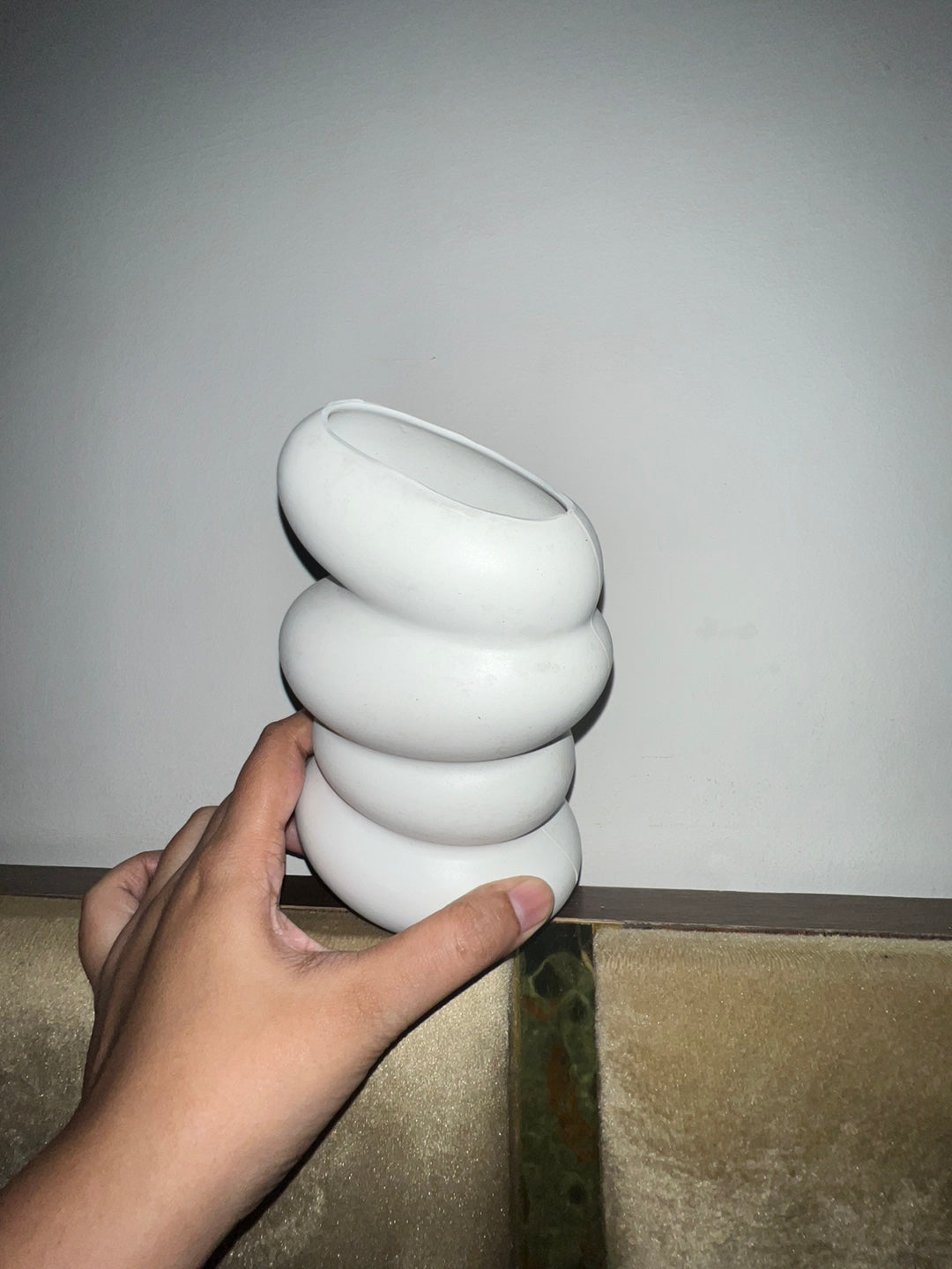 Elegant Wavy Plastic Vase